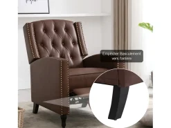 Sillón Reclinable Ergonómico – Confort Supremo para Sala y Relajación en Marrón