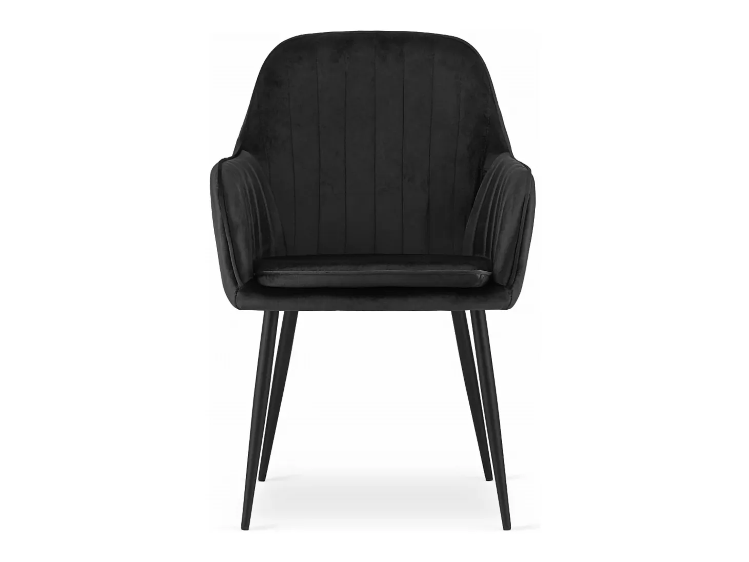 Sillón Valora LUGO de terciopelo negro con diseño ergonómico para sala de estar