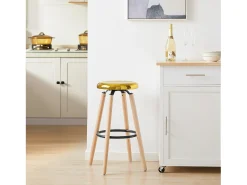 SoBuy FST89-G Taburete de bar con reposapiés