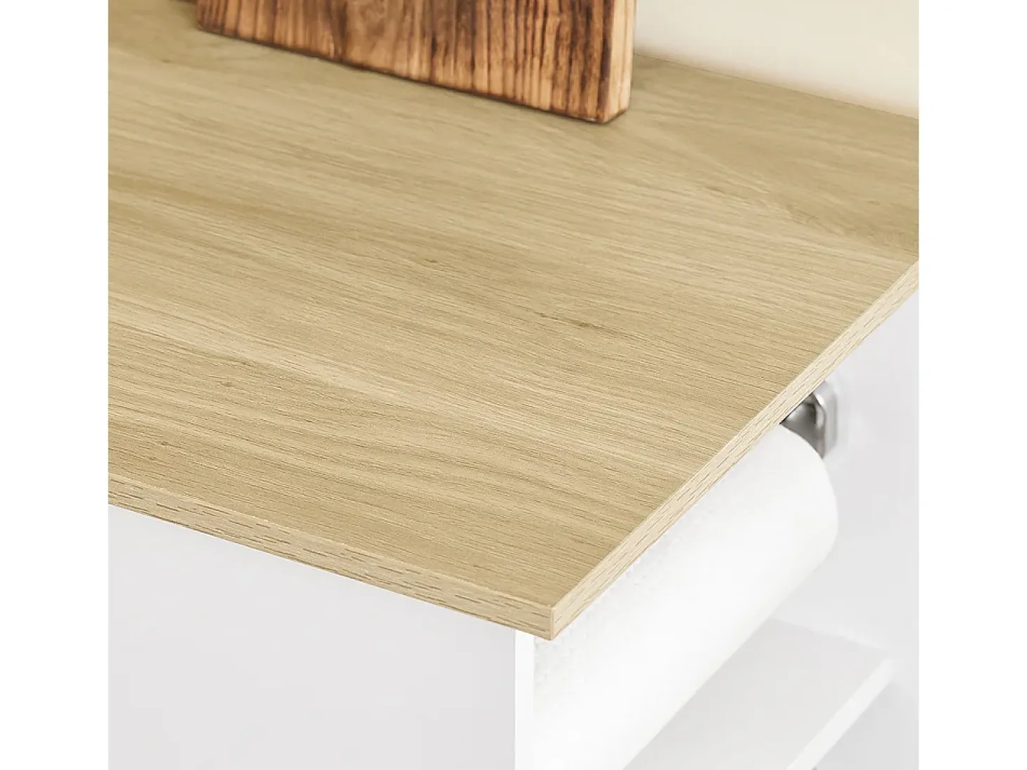 SoBuy Mueble Auxiliar de Cocina con Ruedas, Encimera, Cajón y Estantería
