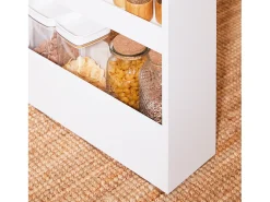 SoBuy NSR12-W - Carrito de cocina/baño que ahorra espacio con 4 estantes L50cm x A14,5cm x A14,5cm...