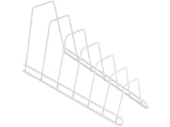 Soporte para Bandejas y Tapas 6 Compartimentos Metaltex Sector Blanco 34x15x18 cm