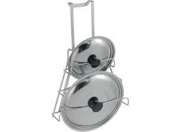 Soporte para tapas Serie GALILEO Metaltex - Acabado Polytherm® Plata - Fabricado en Italia