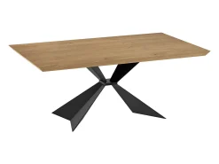 Stark - Mesa fija (200 x 100 cm) en chapa negra