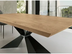 Stark - Mesa fija (160 x 90 cm) en chapa negra