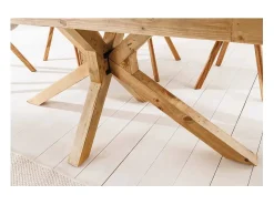 Table LOVARK – Rectangular 160 cm – Madera maciza de pino – Estilo rústico
