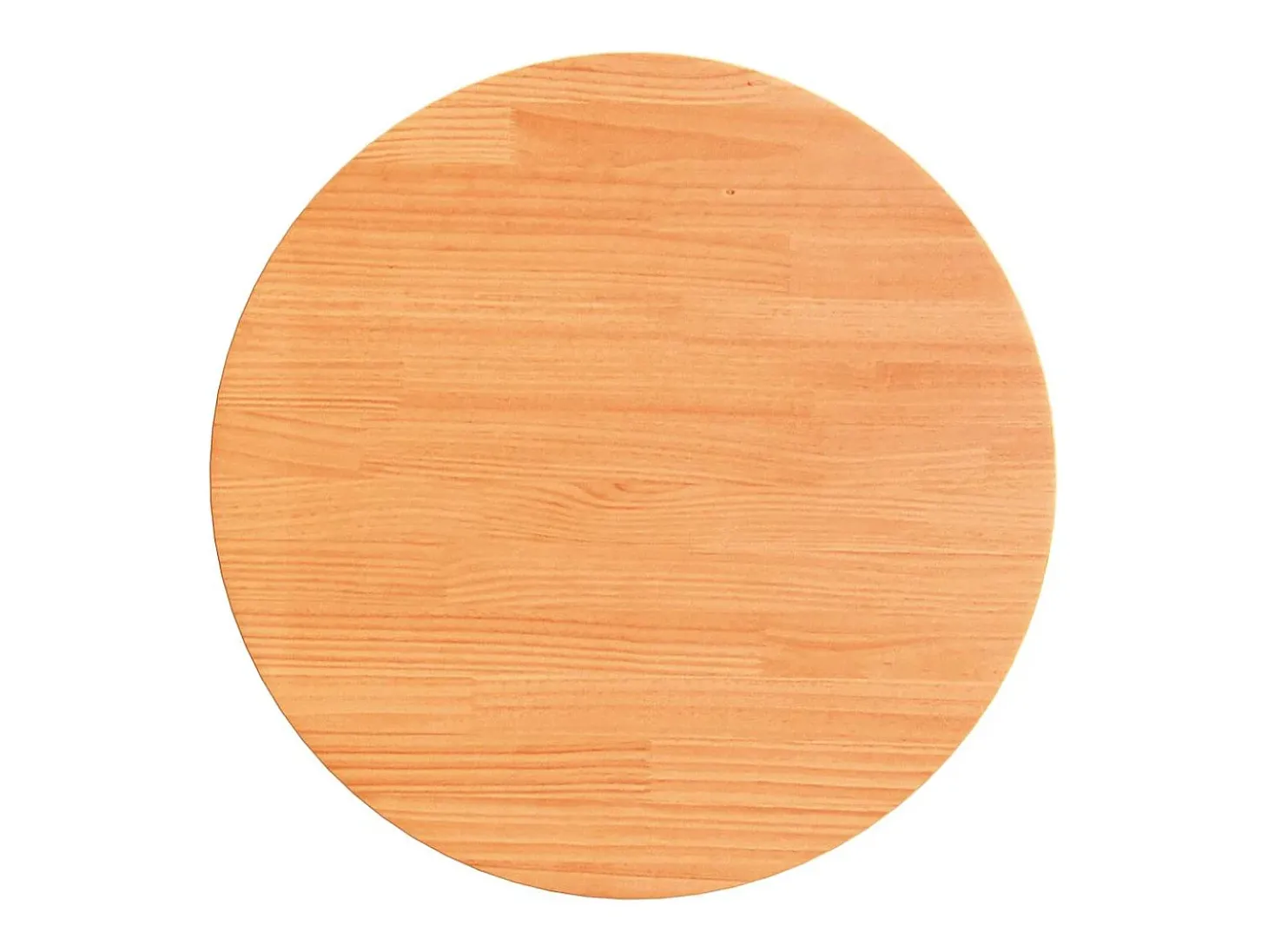 Tablero de mesa redondo madera maciza de pino marrón Ø60x2,5 cm