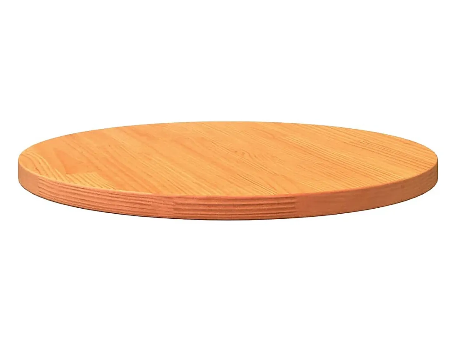 Tablero de mesa redondo madera maciza de pino marrón Ø60x2,5 cm