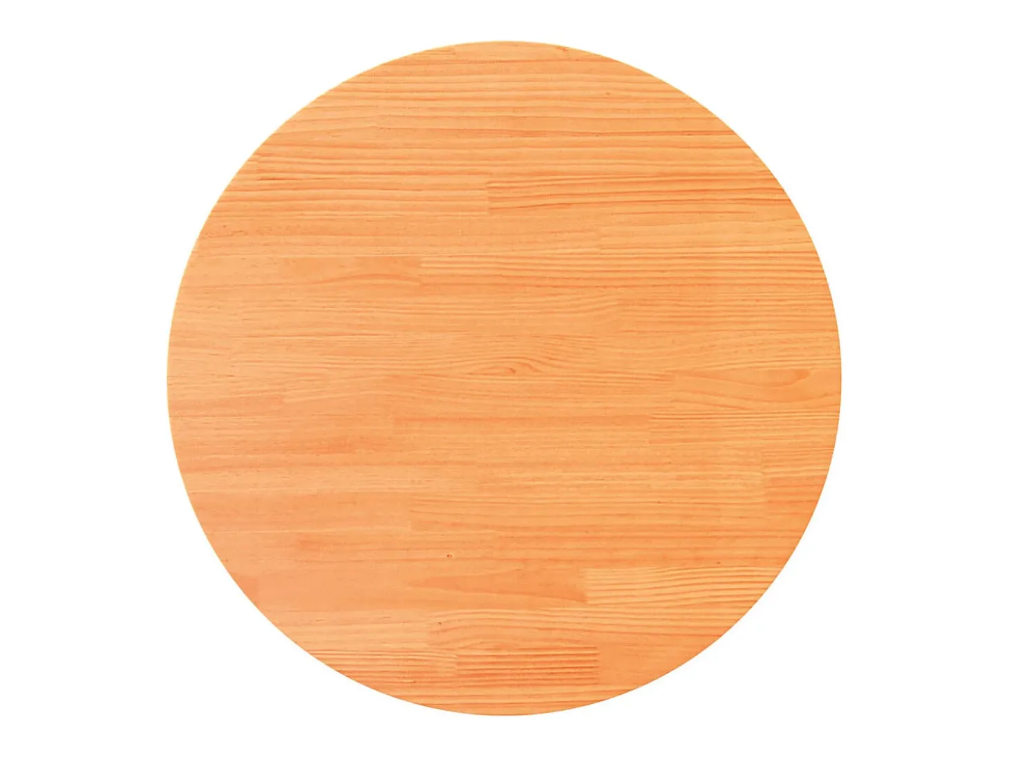 Tablero de mesa redondo madera maciza de pino marrón Ø80x2,5 cm