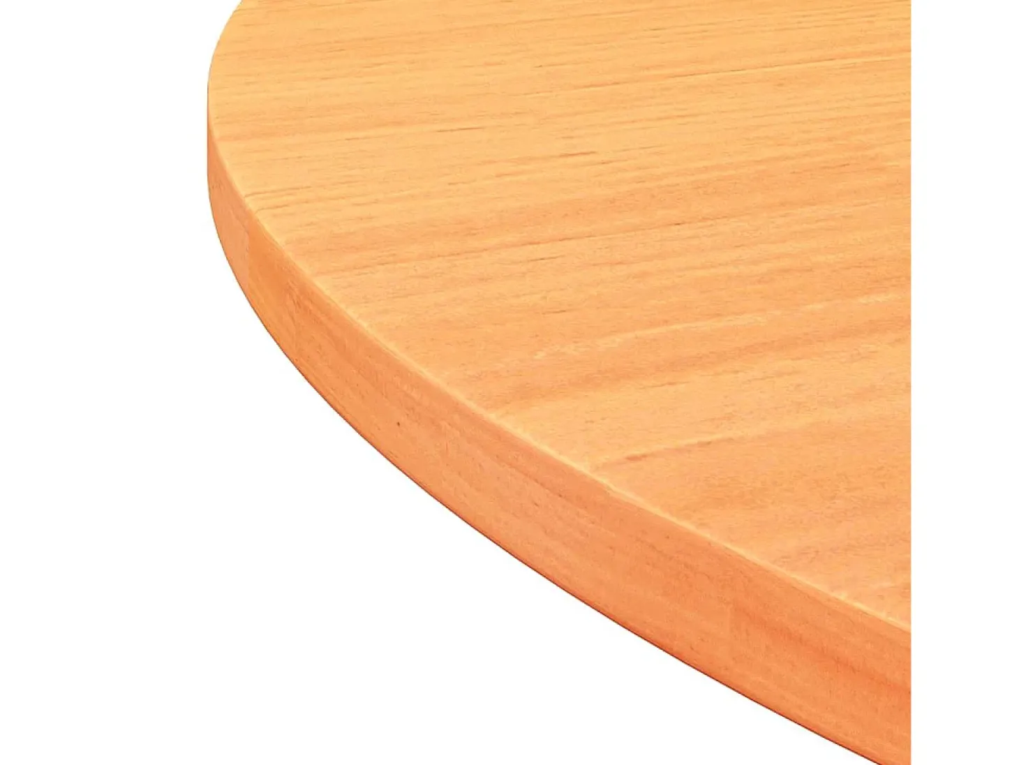 Tablero de mesa redondo madera maciza de pino marrón Ø80x2,5 cm