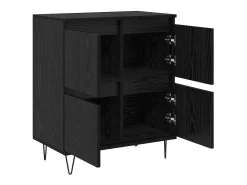 Tableros Lateral 3 piezas Roble negro 180 x 35 x 70 cm