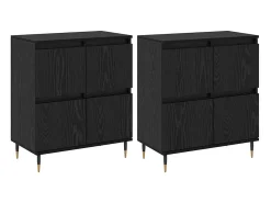 Tableros Lateral 2 piezas Roble negro 120 x 35 x 70 cm