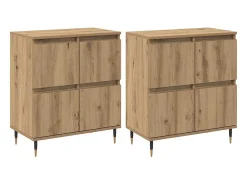 Tableros Lateral 2 piezas Roble artisan 120 x 35 x 70 cm