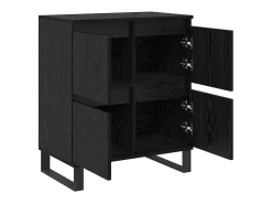 Tableros Lateral 3 piezas Roble negro 180 x 35 x 70 cm