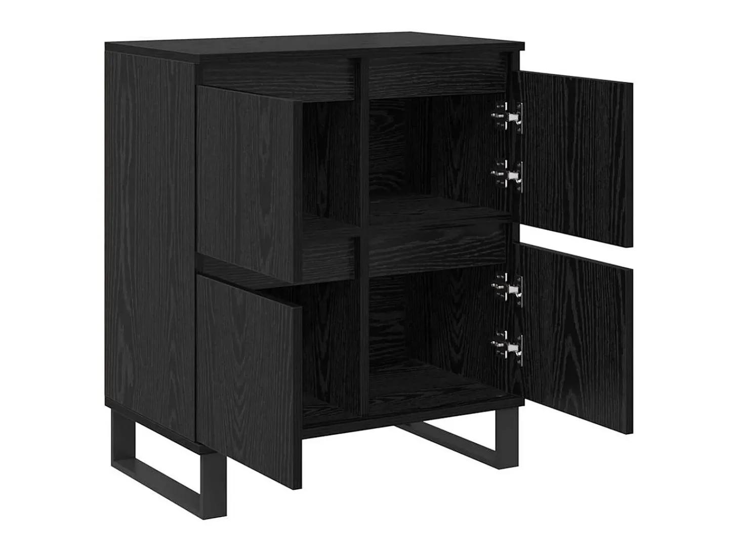 Tableros Lateral 3 piezas Roble negro 180 x 35 x 70 cm