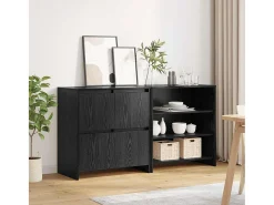 Tableros Lateral 2 piezas Roble negro 70 x 41 x 75 cm