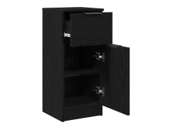 Tableros Lateral con cajón 2 piezas Roble negro 30 x 30 x 70 cm