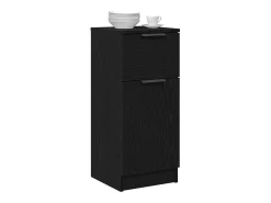 Tableros Lateral con cajón 2 piezas Roble negro 30 x 30 x 70 cm