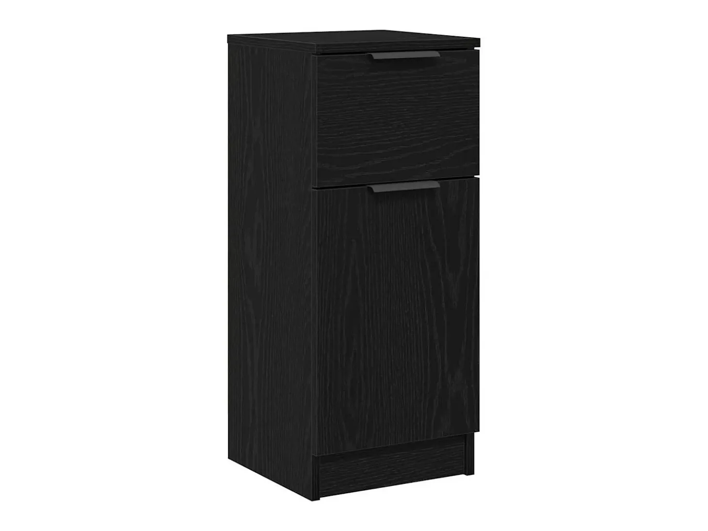 Tableros Lateral con cajón 2 piezas Roble negro 30 x 30 x 70 cm