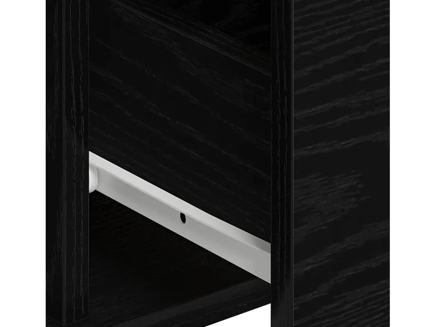 Tableros Lateral con cajón 2 piezas Roble negro 60 x 31 x 84 cm