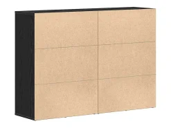 Tableros Lateral con cajón 2 piezas Roble negro 60 x 31 x 84 cm