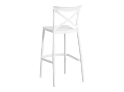 Taburete alto de bar en plástico polipropileno blanco sprint h 75 cm