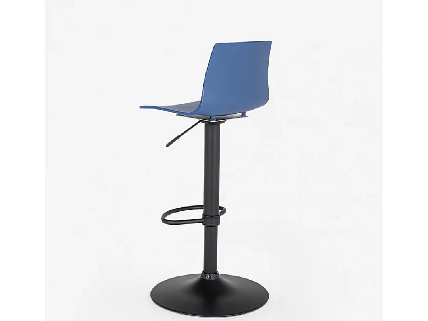 Taburete cocina bar diseño base negro mate ajustable Grand Soleil Imola Matt - Azul Marino