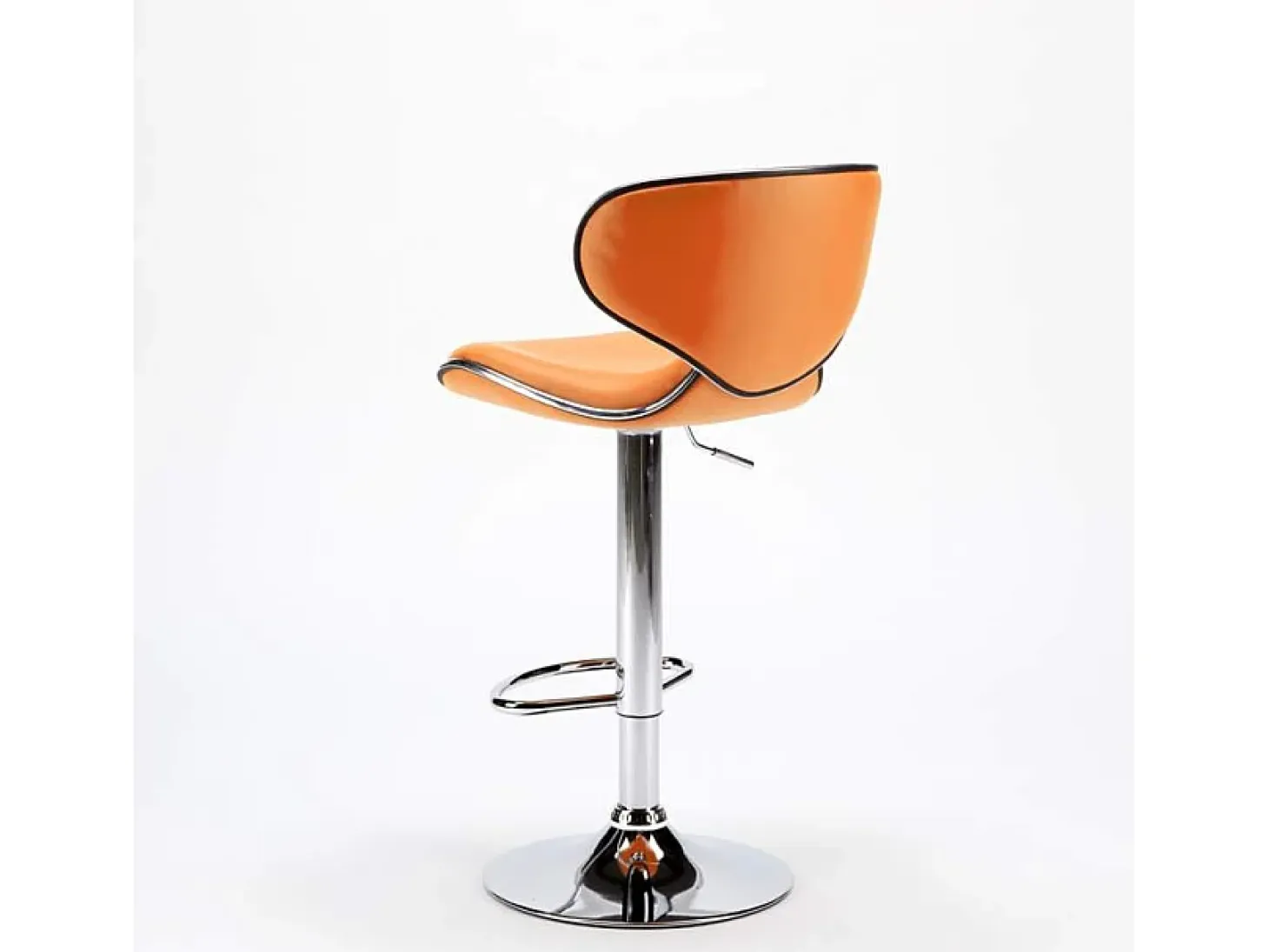 Taburete cocina y bar moderno giratorio cromado diseño Amarillo - Naranja
