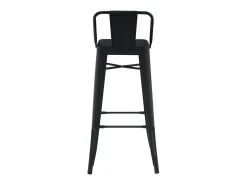 Taburete con respaldo de acero rojo brillante Kontoir 74 cm-Color Azul pato