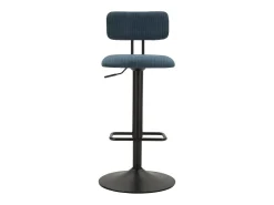 Taburete de bar azul marino claro, 41 x 47,5 x 85-106,5 cm (asiento: 61-83 cm)