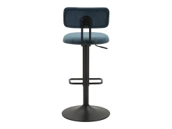 Taburete de bar azul marino claro, 41 x 47,5 x 85-106,5 cm (asiento: 61-83 cm)