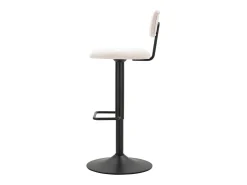 Taburete de bar blanco claro, 41 x 47,5 x 85-106,5 cm (asiento: 61-83 cm)