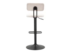 Taburete de bar blanco claro, 41 x 47,5 x 85-106,5 cm (asiento: 61-83 cm)