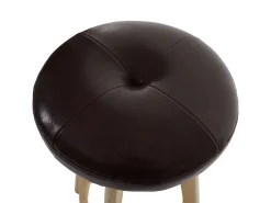 Taburete de bar Boras (juego de 2) giratorio, burdeos, patas claras