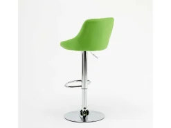 Taburete de bar cocina alto fijo giratorio ajustable respaldo Philadelphia - Verde