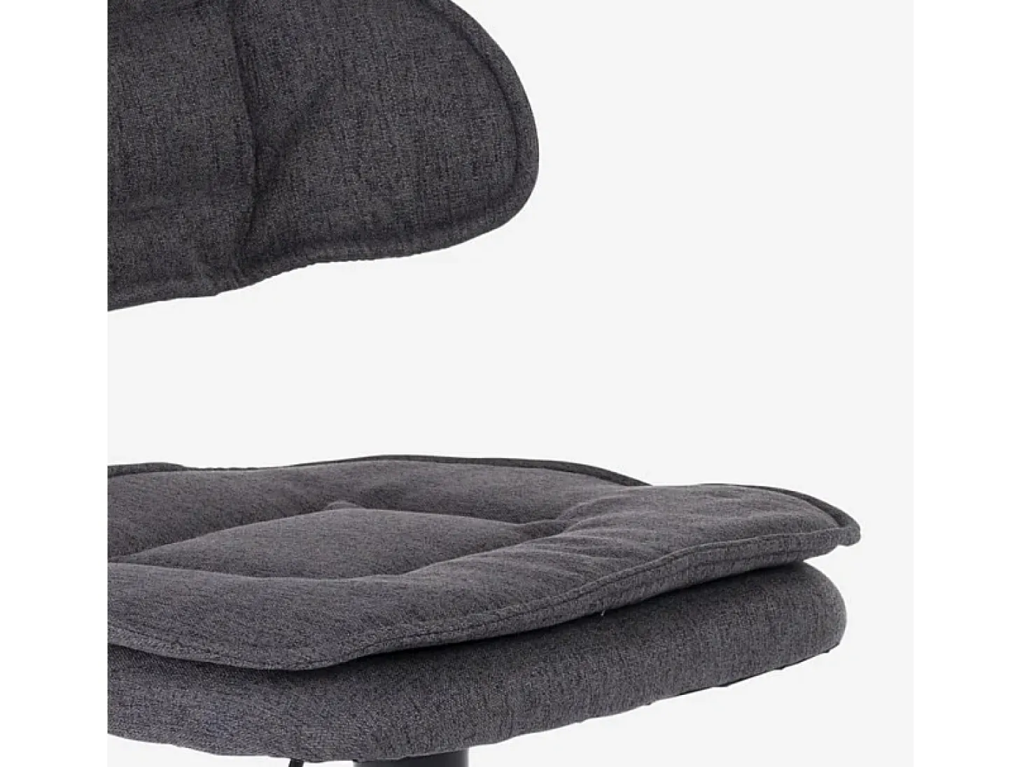 Taburete de bar de cocina ajustable moderno en tela tapizada Nashville. - Gris Oscuro