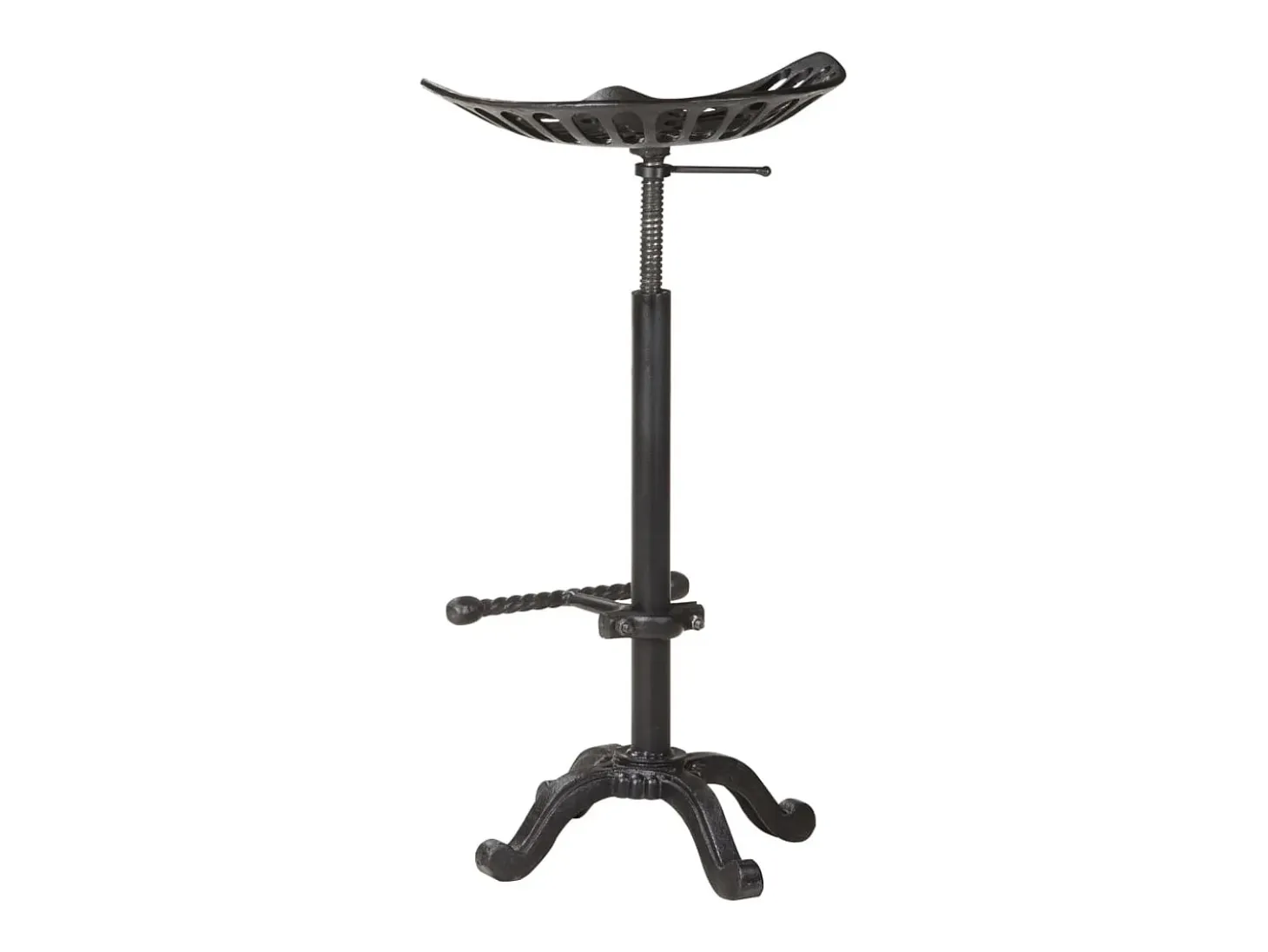 Taburete de bar de hierro fundido negro
