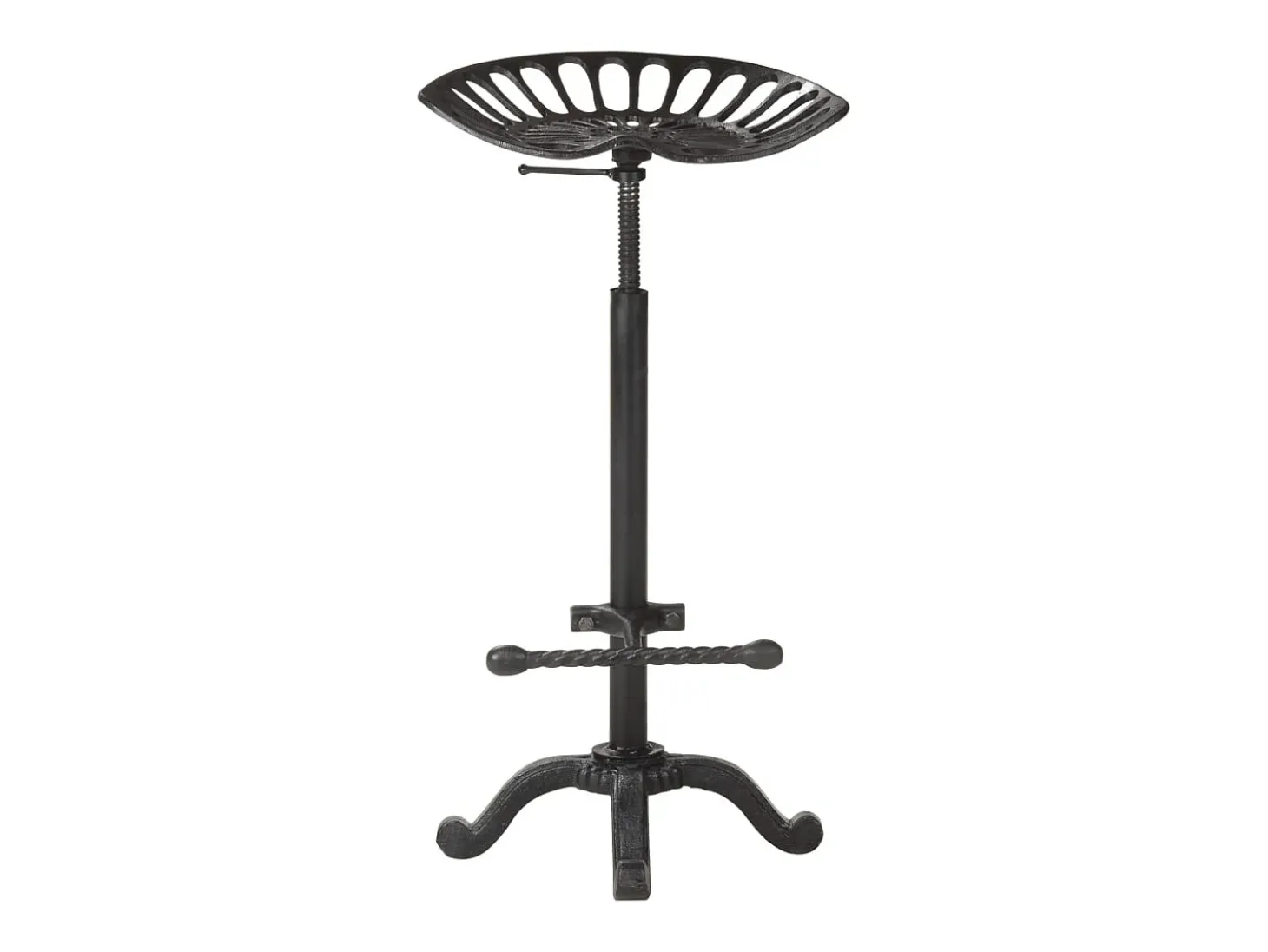 Taburete de bar de hierro fundido negro