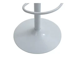 Taburete de bar de piel sintética - Altura ajustable - Natural claro y Blanco - MONTENEGRO