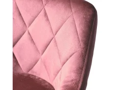 Taburete de bar de terciopelo rosa ROBIN