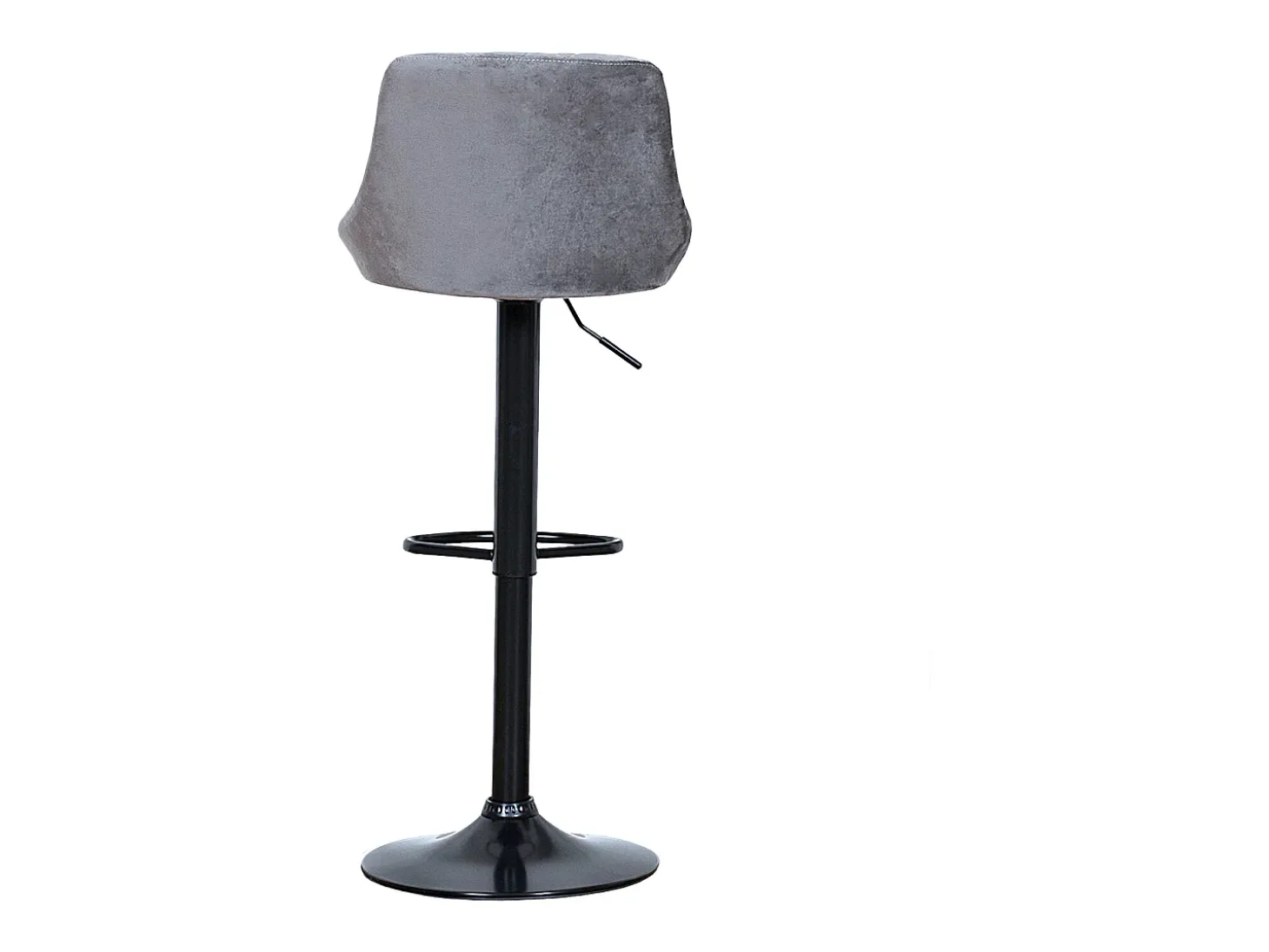 Taburete de bar de terciopelo gris ROBIN