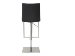 Taburete de bar diseño contemporáneo - metal y PU negro - KYLE