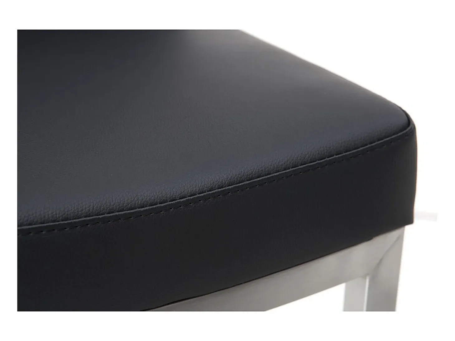 Taburete de bar diseño contemporáneo - metal y PU negro - KYLE