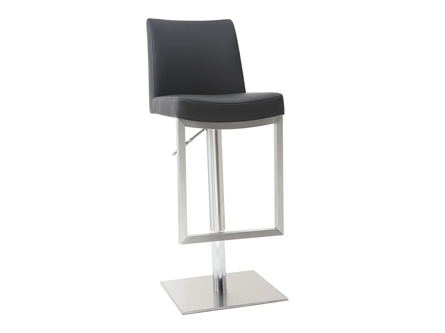 Taburete de bar diseño contemporáneo - metal y PU negro - KYLE