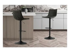 Taburete de bar estilo vintage color negro. Colección SOUL