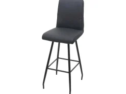 Taburete de bar giratorio MCW-H72, gris oscuro