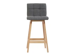 Taburete de bar madera y gris oscuro 65cm lote de 2 KLARIS