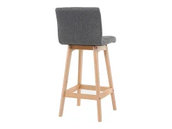 Taburete de bar madera y gris oscuro 65cm lote de 2 KLARIS