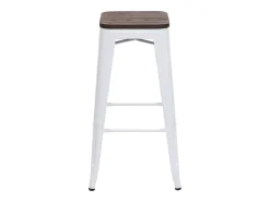Taburete de bar MCW-A73 (set de 2), blanco