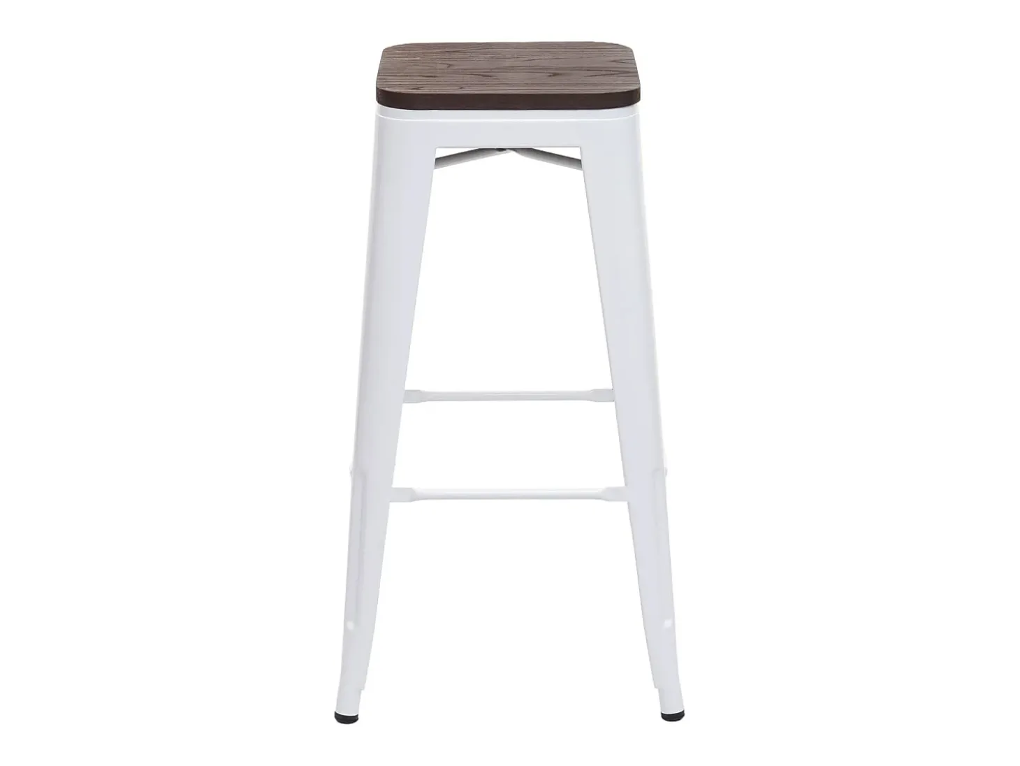 Taburete de bar MCW-A73 (set de 2), blanco